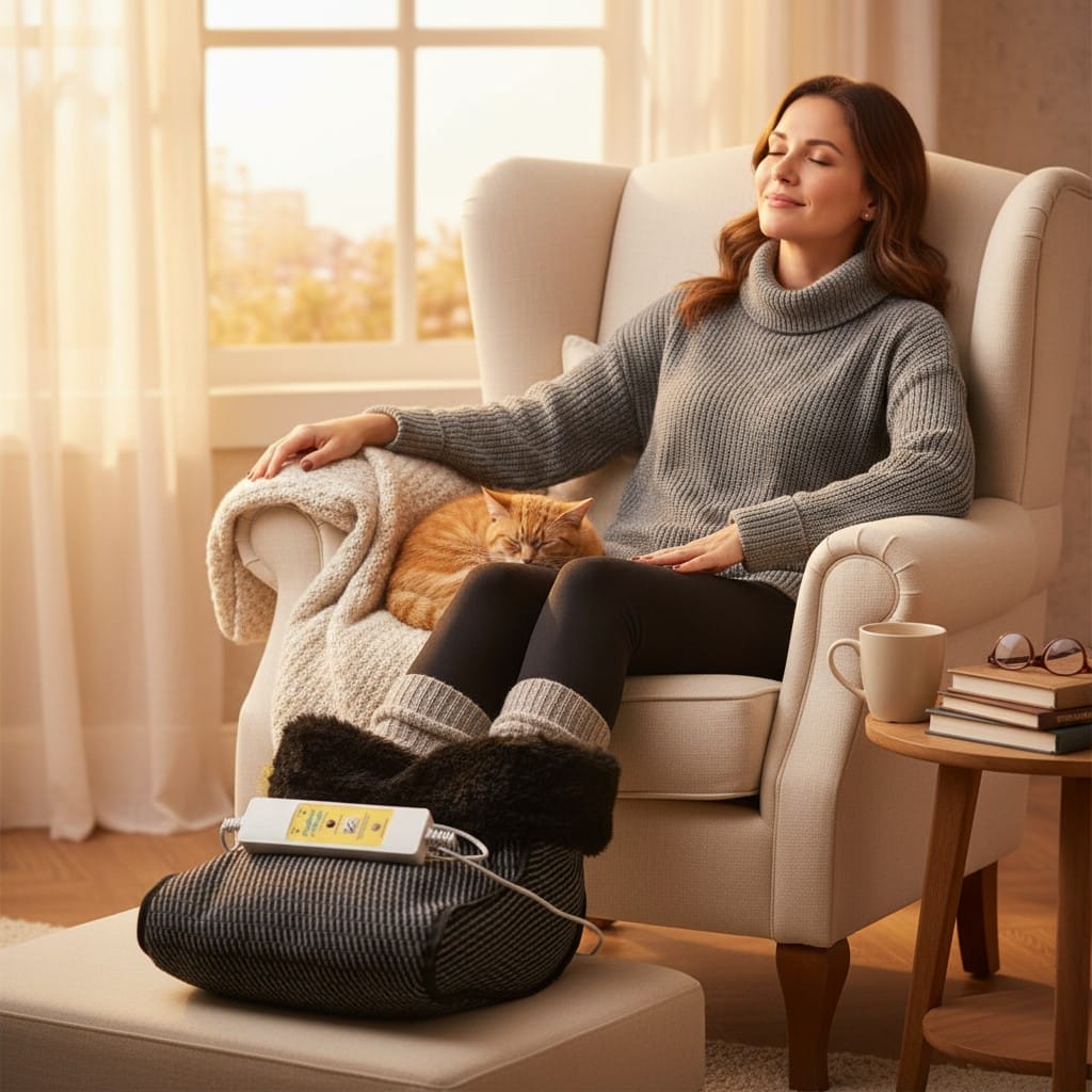 Aquecedor para os Pés (Pantufa) Térmica Bivolt 02 Temperaturas