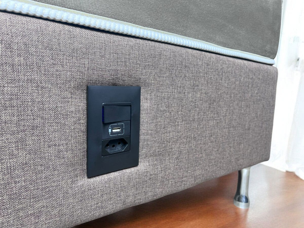 Box Base Para Colchão Iluminado Solteiro 0,88x1,88 Usb C/kit Conect Kenko Premium — segunda foto