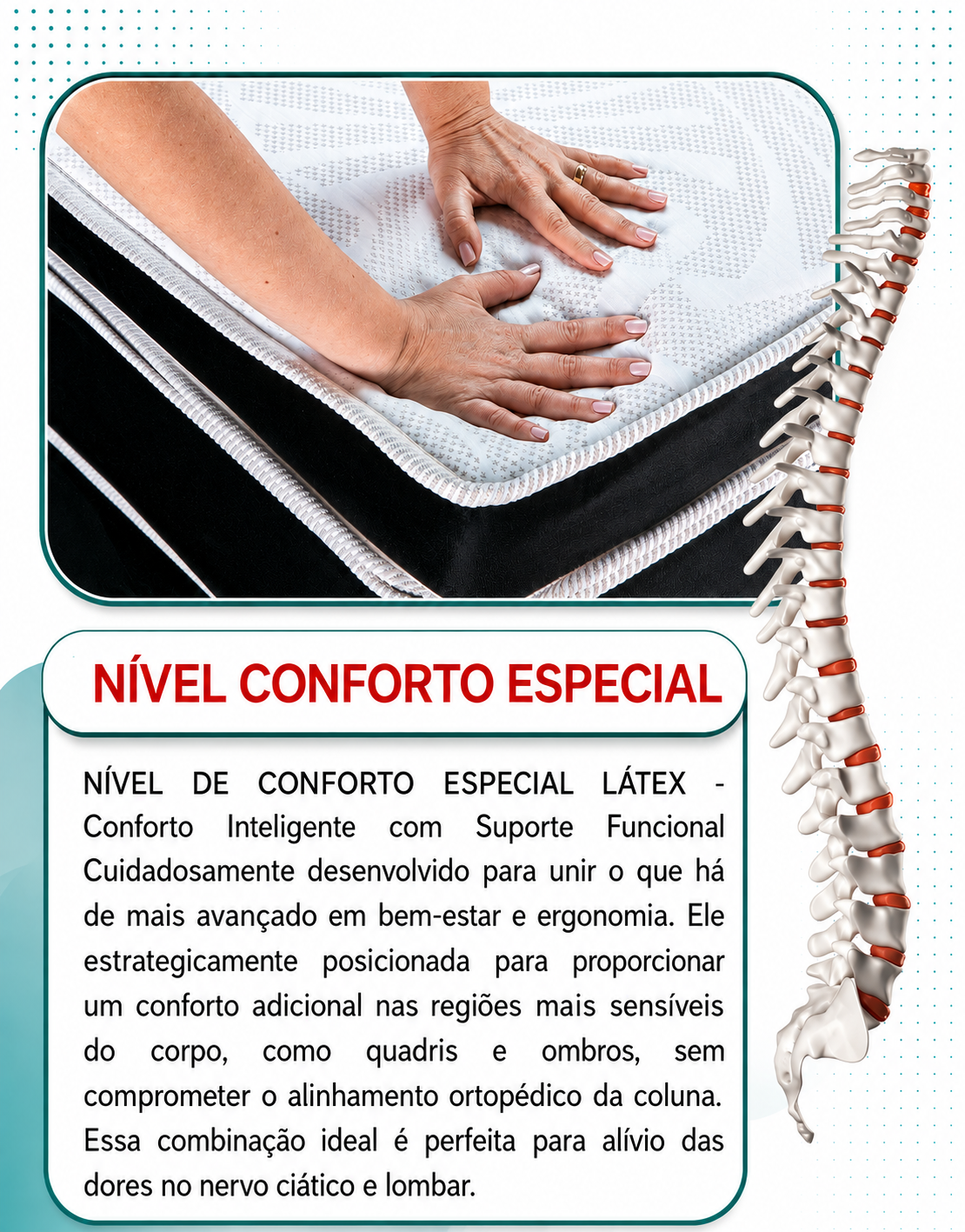 Colchão Magnético Casal  Gold Exportação - Conforto Especial Látex HR - Com Massagem Bluetooth - 25cm Original — segunda foto